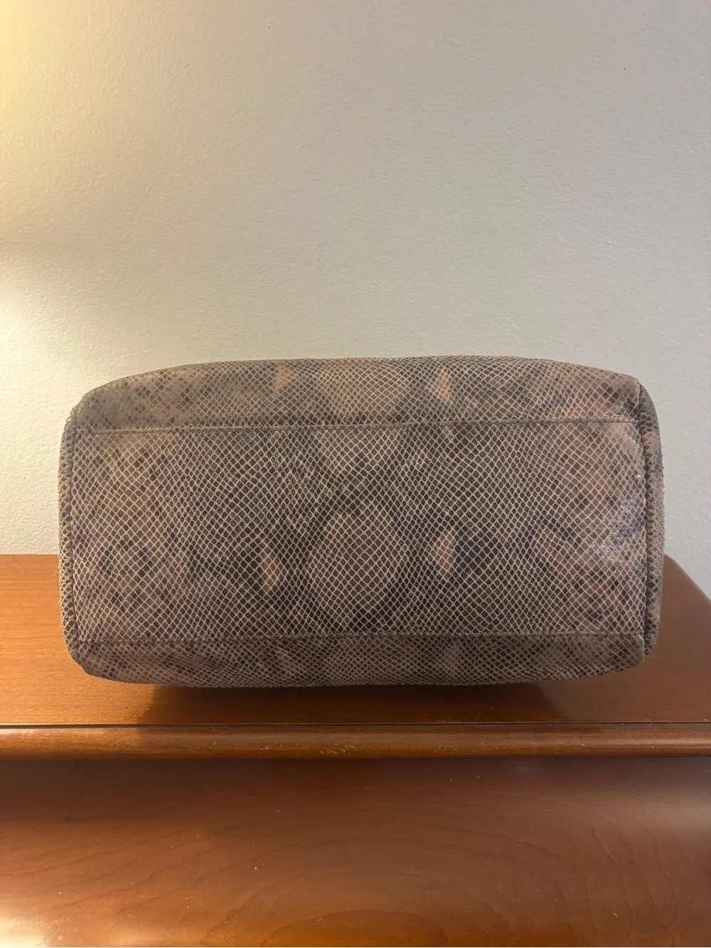 Tory Burch Catalina Python Print Leather Satchel Bag